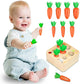 Montessori Toys for 1 Year Baby Pull Carrot Set Game Kids Wooden Toy - Baby Kingdom