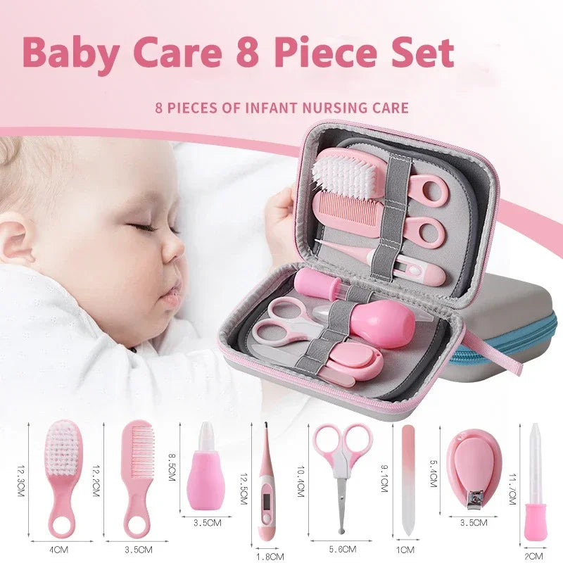 8-Piece Newborn Baby Kids Grooming and Health Care Kit - Baby Kingdom