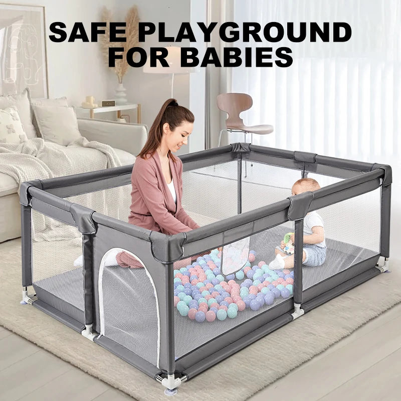 Baby Fence Bed Guardrail Baby Safety Barrier Playground Baby Park Children Toys Child Edge Protector Barrier Playpen for Kids - Baby Kingdom