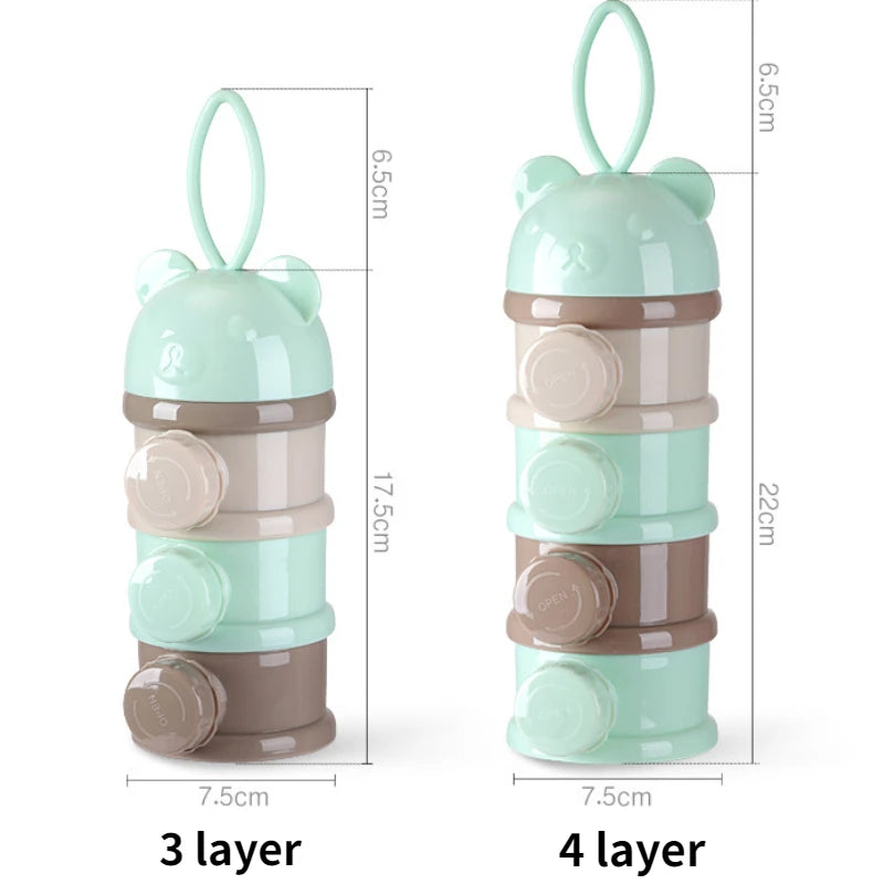 3/4 Layer Large Capacity Baby Milk Powder Box Portable Toddle Food Individual Storage Box - Baby Kingdom