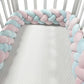 1-3.6M Baby Bed Bumper Handmade Knotted Braid Weaving Plush Crib Protector - Baby Kingdom