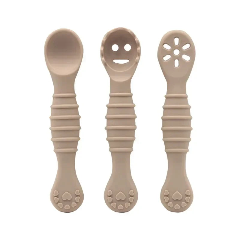 3PCS Cute Baby Learning Spoons Utensils Set - Baby Kingdom