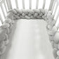 1-3.6M Baby Bed Bumper Handmade Knotted Braid Weaving Plush Crib Protector - Baby Kingdom